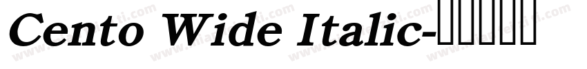 Cento Wide Italic字体转换